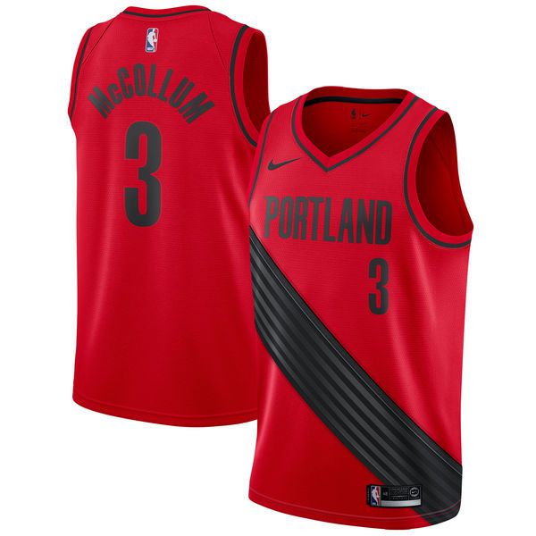 Men Portland Trail Blazers 3 Mccollum Red Game Nike NBA Jerseys